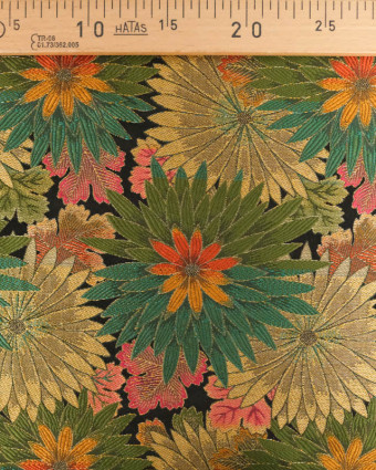 Tissu Jacquard Allover Matcha Kaki - Mercerine