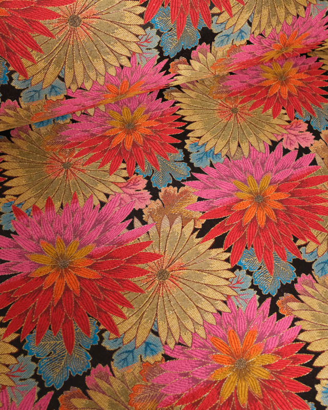 Tissu Jacquard Allover Matcha Rouge - Mercerine