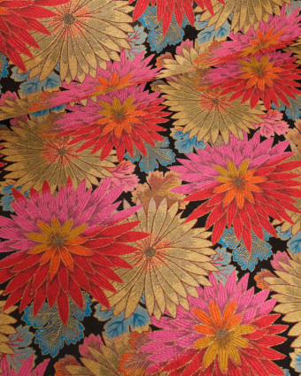 Tissu Jacquard Allover Matcha Rouge - Mercerine