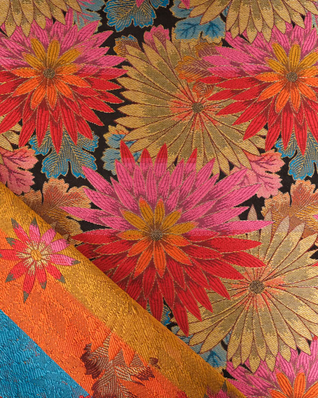 Tissu Jacquard Allover Matcha Rouge - Mercerine
