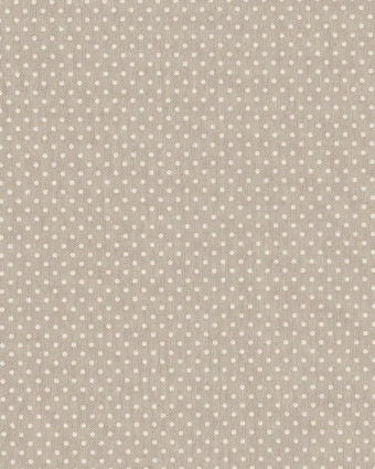 Tissu Effet Lin Petits Pois Blancs - Mercerine