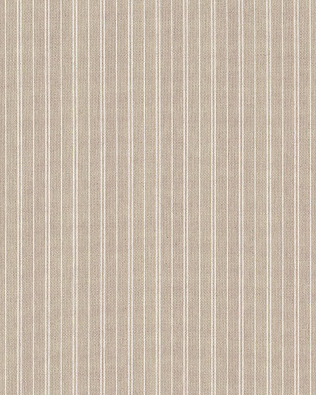 Tissu Effet Lin Rayures Blanches - Mercerine