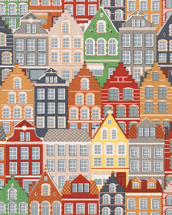 Toile Semi Panama Village Canal House - Mercerine