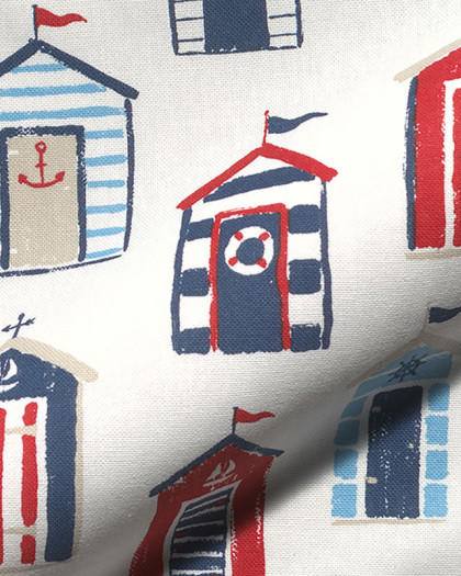 Toile Semi Panama Cabanes de Plage - Mercerine