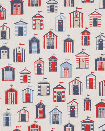 Toile Semi Panama Cabanes de Plage - Mercerine