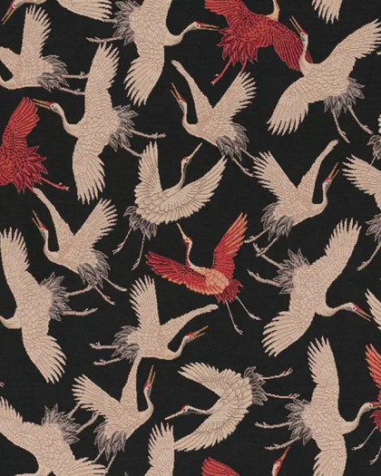 Tissu Jacquard Gobelin Cranebird Paradise - Mercerine