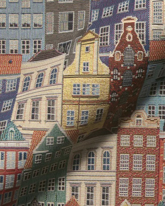 Tissu Jacquard Gobelin City Canal House - Mercerine
