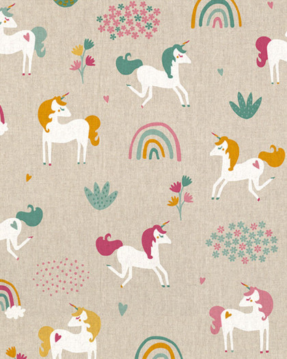 Tissu Effet Lin Licorne - Mercerine