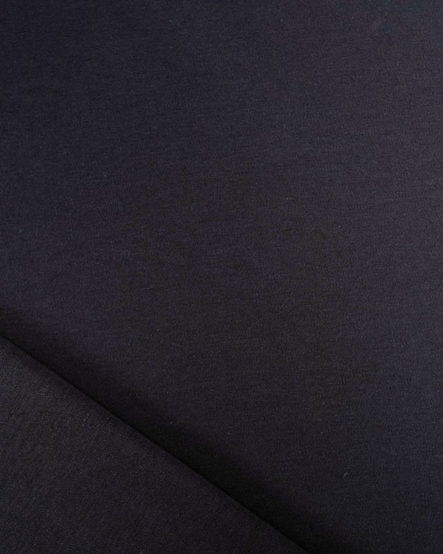 Tissu en ligne : Tissu Jersey Interlock Noir - Mercerine