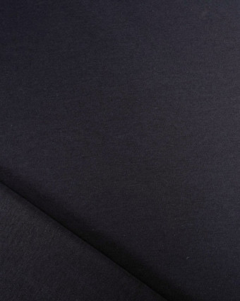 Tissu en ligne : Tissu Jersey Interlock Noir - Mercerine