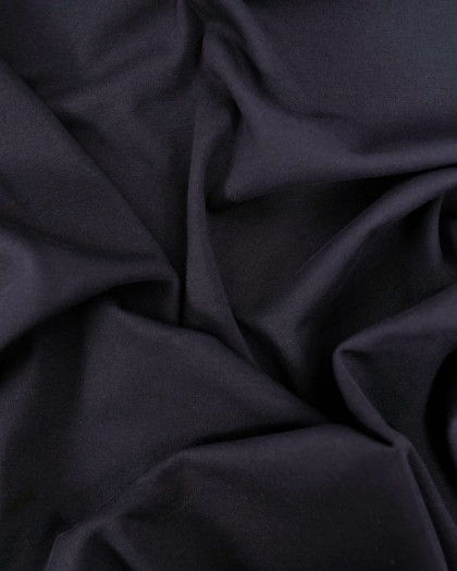 Tissu Jersey Interlock Premium Noir - Mercerine