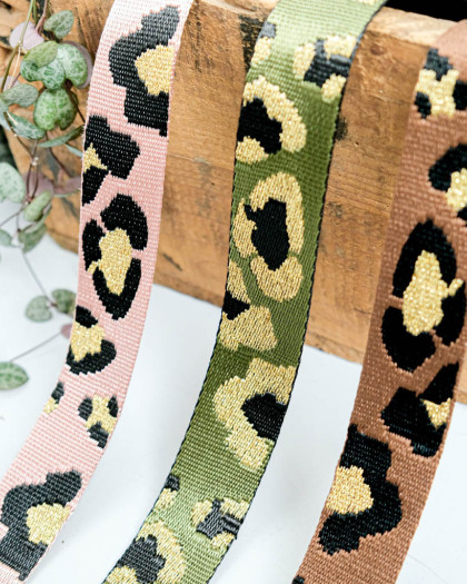 Sangle Motif Léopard Lurex - Mercerine