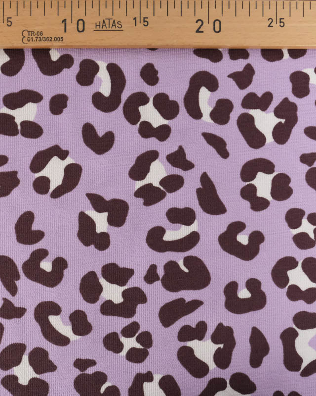 Jersey French Terry Texturé Lilas Léopard - Mercerine