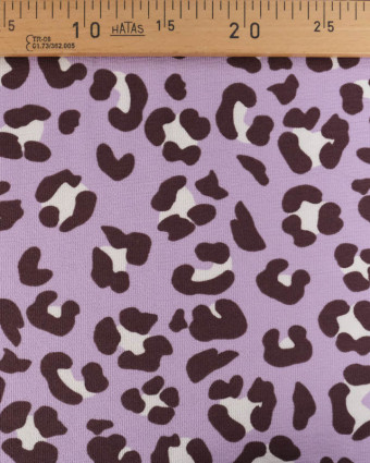 Jersey French Terry Texturé Lilas Léopard - Mercerine