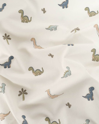 Tissu Jersey de Coton Petits Dinosaures - Mercerine