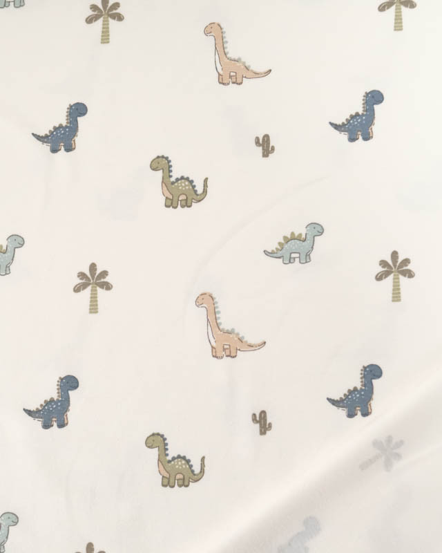 Tissu Jersey de Coton Petits Dinosaures - Mercerine