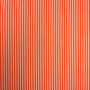Coton rayé orange et blanc x10cm