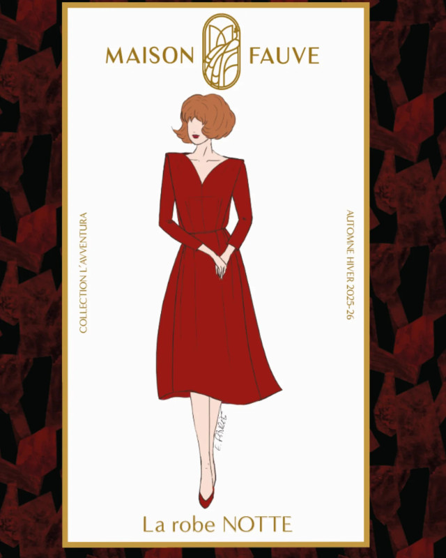 Patron Robe Notte - Maison Fauve | Mercerine
