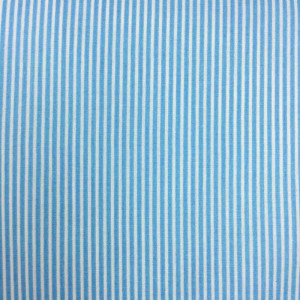 Coton Imprimé rayé bleu x10cm