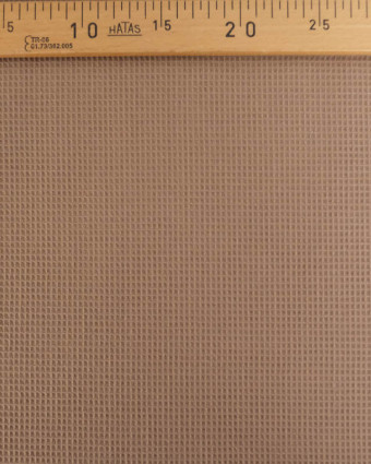 Tissu Mini Nid d'Abeille Taupe- Mercerine