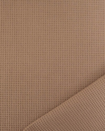 Tissu Mini Nid d'Abeille Taupe- Mercerine