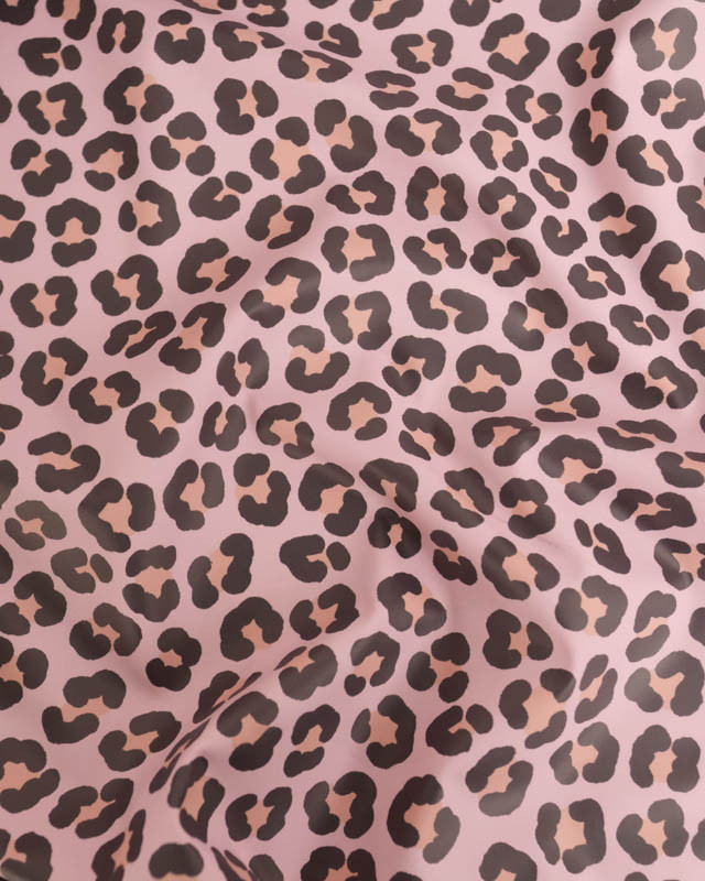 Tissu Imperméable Léopard Rose Clair - Mercerine