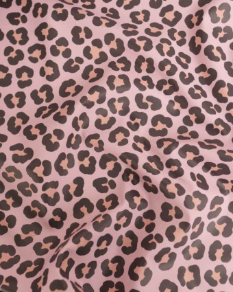 Tissu Imperméable Léopard Rose Clair - Mercerine