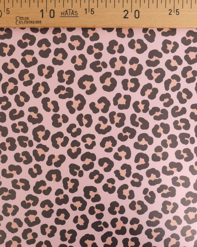 Tissu Imperméable Léopard Rose Clair - Mercerine