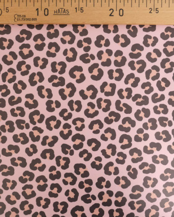 Tissu Imperméable Léopard Rose Clair - Mercerine