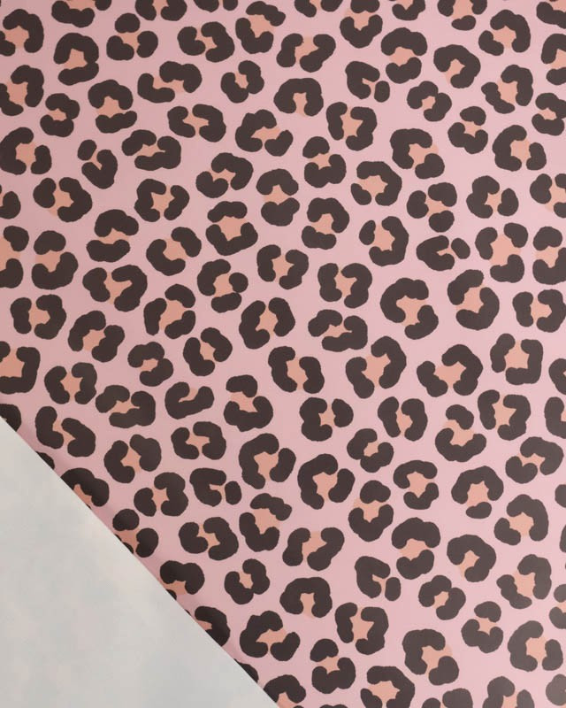 Tissu Imperméable Léopard Rose Clair - Mercerine