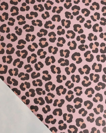 Tissu Imperméable Léopard Rose Clair - Mercerine
