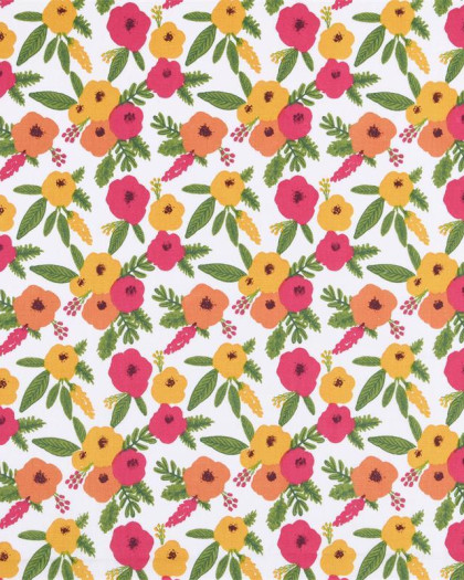 Toile Corrèze Enduite Isaure Framboise - Mercerine