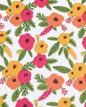 Toile Corrèze Enduite Isaure Framboise - Mercerine