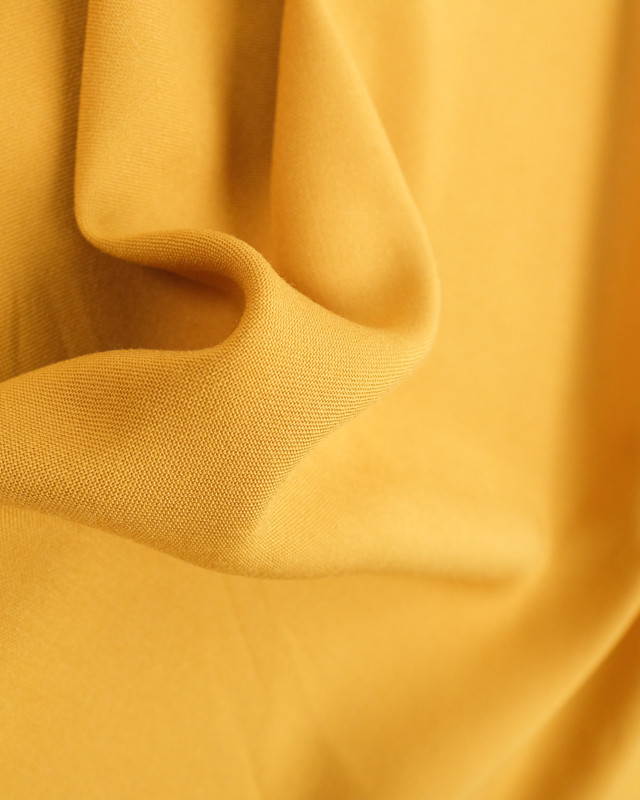 Tissu Viscose Unie Moutarde  Alina  - Mercerine