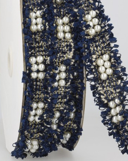 Galon Robe Perle - Marron, Bleu Marine, Noir