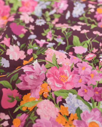 Tissu Liberty Fabrics@ & Bridgerton Tana Lawn® - Bouquet Carnival A - Mercerine