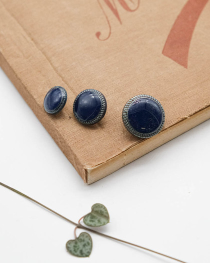 Bouton Vernis Céramique Bleu Océan - Mercerine