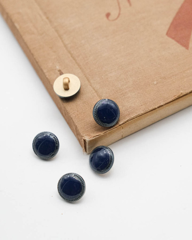 Bouton Vernis Céramique Bleu Océan - Mercerine