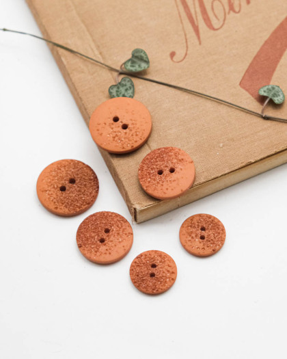 Bouton Terracotta Effet Cristaux