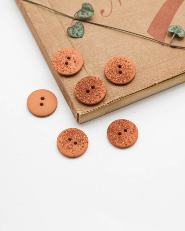 Bouton Terracotta Effet Cristaux - Mercerine
