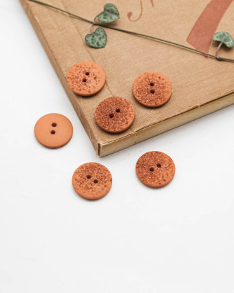 Bouton Terracotta Effet Cristaux - Mercerine