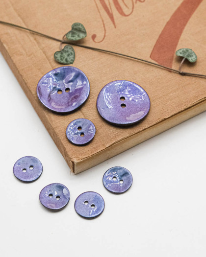 Bouton Nacre Akoya Scintillant Violet