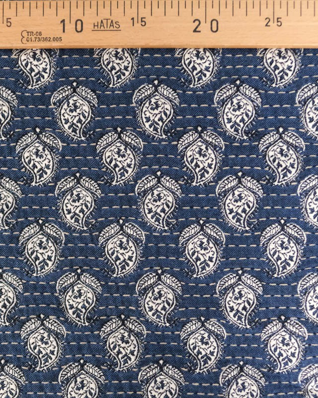 Tissu Jacquard Allover Bombay Jean - Mercerine