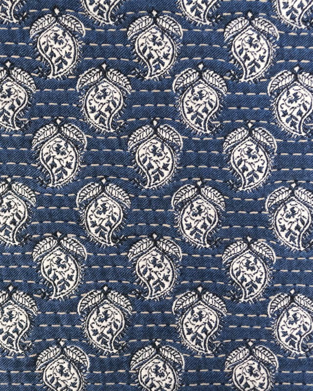 Tissu Jacquard Allover Bombay Jean - Mercerine