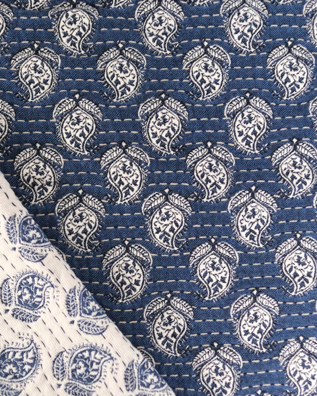 Tissu Jacquard Allover Bombay Jean - Mercerine