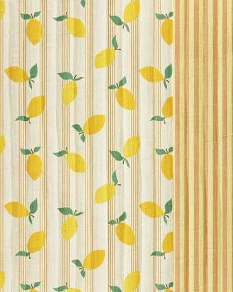 Tissu Matelassé Double Gaze Motif Citron