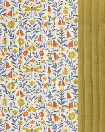 Tissu Matelassée Double Gaze Motif Scarabée