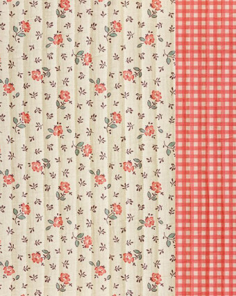 Tissu Matelassé Double Gaze Motif Pivoine