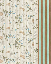 Tissu Matelassé Double Gaze Motif Bleuet