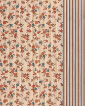 Tissu Matelassé Double Gaze Fleurs Caramel